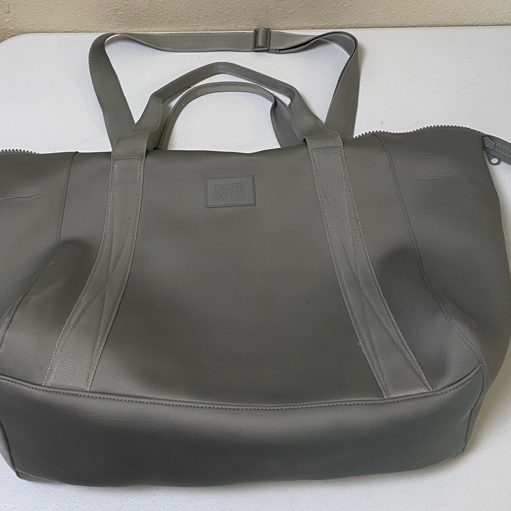 Rare DAGNE DOVER LANDON Carryall Bag Duffle Bag Gray Neoprene LARGE
